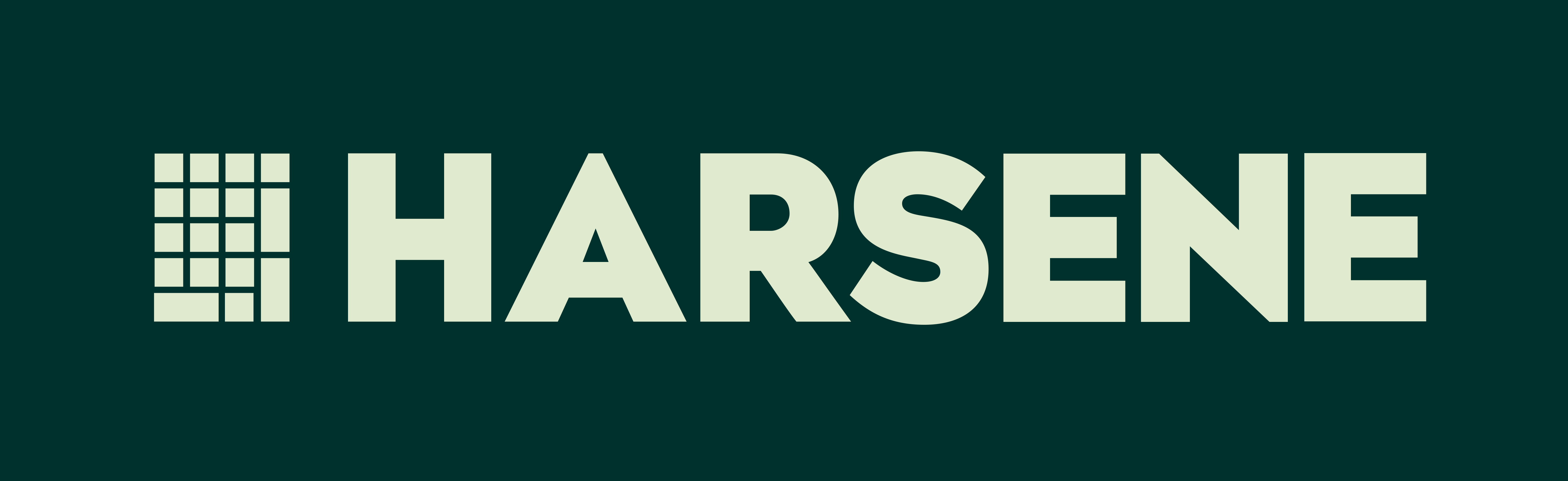 Harsene 24 - Logo de base - Vert clair sur vert foncé
